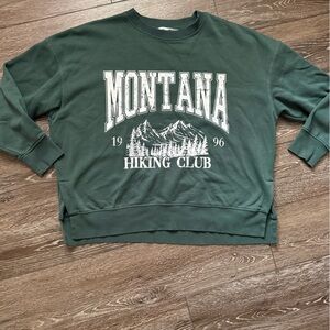 Green Montana Hiking Club Crewneck